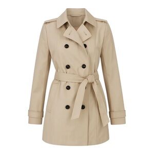 Express Cream Trench Coat- Medium